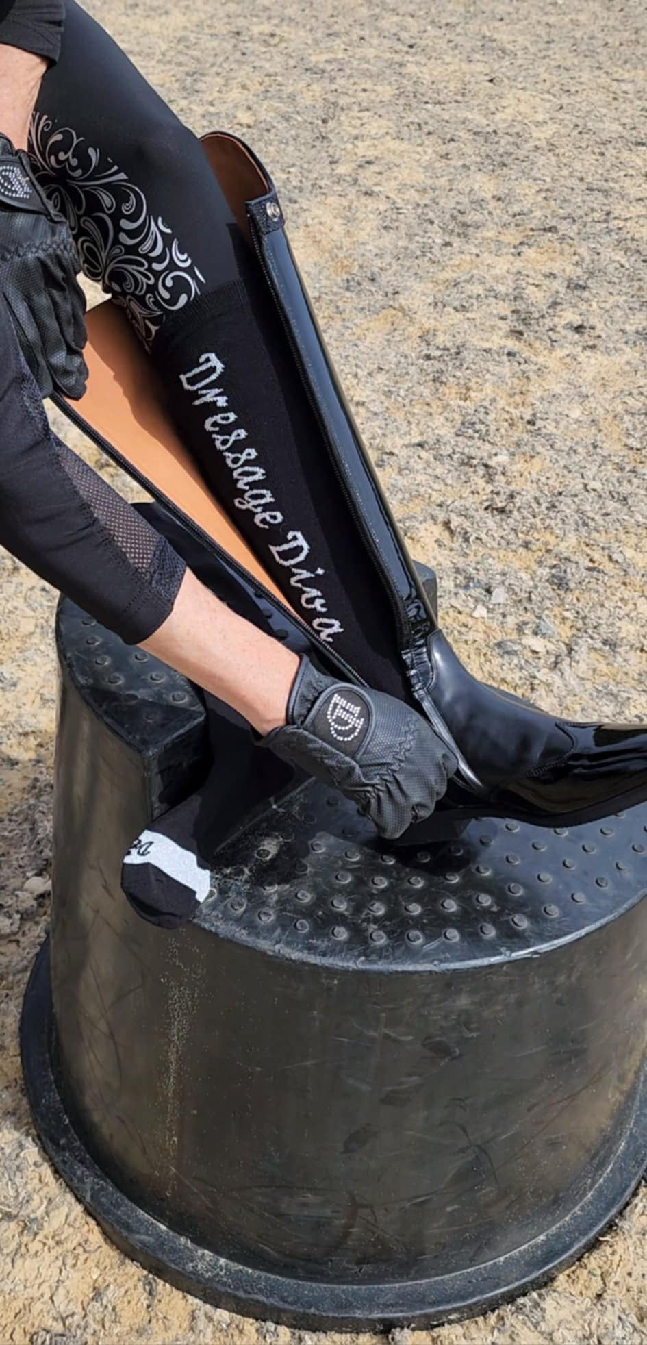 Black Equestrian Socks